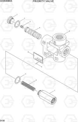 3130 PRIORITY VALVE 22/25/30BHA-7, Hyundai