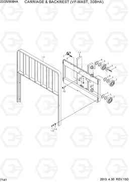 7141 CARRIAGE & BACKREST(VF-MAST, 30BHA) 22/25/30BHA-7, Hyundai