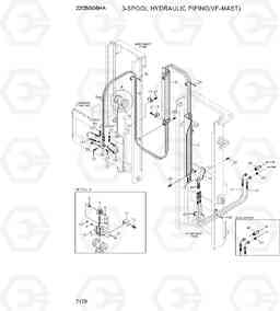 7170 3-SPOOL HYDRAULIC PIPING(VF-MAST) 22/25/30BHA-7, Hyundai