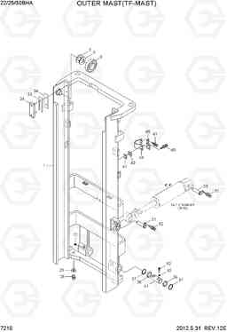 7210 OUTER MAST(TF-MAST) 22/25/30BHA-7, Hyundai