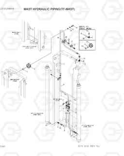 7240 MAST HYDRAULIC PIPING(TF-MAST) 22/25/30BHA-7, Hyundai