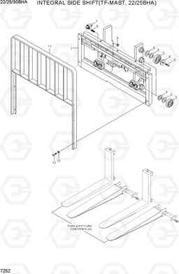 7252 INTEGRAL SIDE SHIFT(TF-MAST,22/25BHA) 22/25/30BHA-7, Hyundai