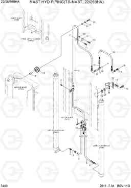 7440 MAST HYDRAULIC PIPING(TS-MAST) 22/25/30BHA-7, Hyundai