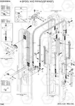 7580 4-SPOOL HYD PIPING(QF-MAST) 22/25/30BHA-7, Hyundai