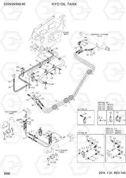 3060 HYD PIPING-FRAME 22/25/30/33D-9S, Hyundai