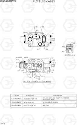 3370 AUX BLOCK ASSY 22/25/30/33D-9S, Hyundai