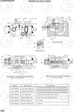 3380 WORK BLOCK ASSY 22/25/30/33D-9S, Hyundai