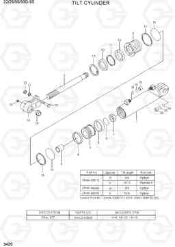 3420 TILT CYLINDER 22/25/30/33D-9S, Hyundai