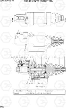 3430 BRAKE VALVE (BOOSTER) 22/25/30/33D-9S, Hyundai