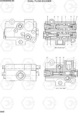 3440 DUAL FLOW DIVIDER 22/25/30/33D-9S, Hyundai