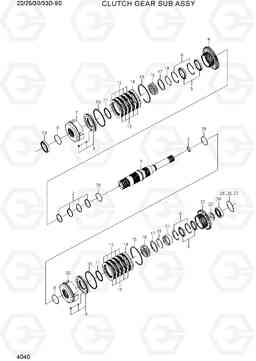 4040 CLUTCH GEAR SUB ASSY 22/25/30/33D-9S, Hyundai