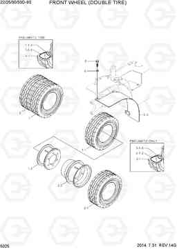 5025 FRONT WHEEL (DOUBLE TIRE) 22/25/30/33D-9S, Hyundai