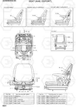 6041 SEAT (KAB, EXPORT) 22/25/30/33D-9S, Hyundai