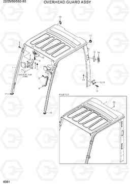 6061 OVERHEAD GUARD ASSY 22/25/30/33D-9S, Hyundai