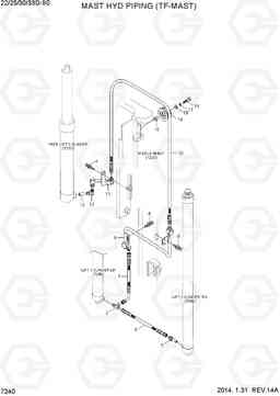 7240 MAST HYD PIPING (TF-MAST) 22/25/30/33D-9S, Hyundai