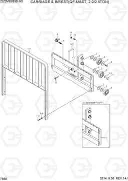 7560 CARRIAGE & B/REST (QF-MAST, 2.2/2.5TON) 22/25/30/33D-9S, Hyundai