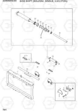 7641 SIDE SHIFT (BOLZONI, SINGLE, 3.0/3.3TON) 22/25/30/33D-9S, Hyundai