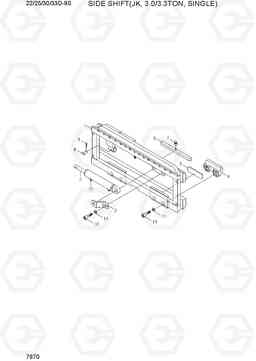 7670 SIDE SHIFT (JK, 3.0/3.3TON, SINGLE) 22/25/30/33D-9S, Hyundai