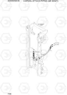 7740 3-SPOOL ATTACH PIPING (QF-MAST) 22/25/30/33D-9S, Hyundai