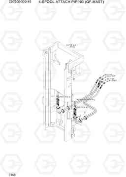 7750 4-SPOOL ATTACH PIPING (QF-MAST) 22/25/30/33D-9S, Hyundai