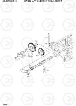 9090 CAMSHAFT AND IDLE GEAR SHAFT 22/25/30/33D-9S, Hyundai