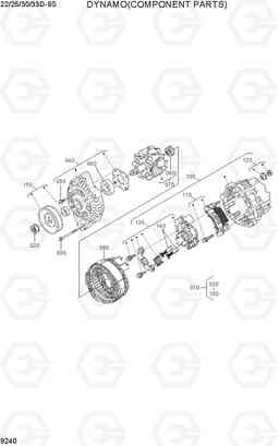 9240 DYNAMO(COMPONENT PARTS) 22/25/30/33D-9S, Hyundai