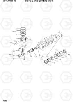 A080 PISTON AND CRANKSHAFT 22/25/30/33D-9S, Hyundai