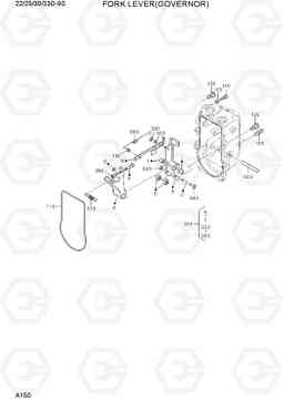 A150 FORK LEVER(GOVERNOR) 22/25/30/33D-9S, Hyundai