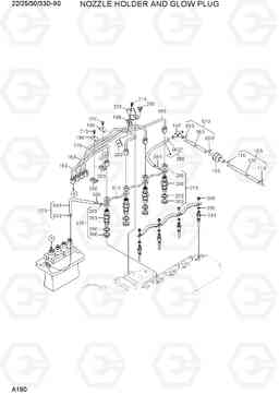 A190 NOZZLE HOLDER AND GLOW PLUG 22/25/30/33D-9S, Hyundai