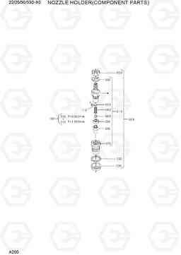 A200 NOZZLE HOLDER(COMPONENT PARTS) 22/25/30/33D-9S, Hyundai