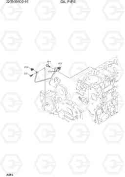 A310 OIL PIPE(MECHANICAL TIMER) 22/25/30/33D-9S, Hyundai