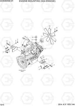 1015 ENGINE MOUNTING (WIA ENGINE) 22/25/30/33D-9T, Hyundai