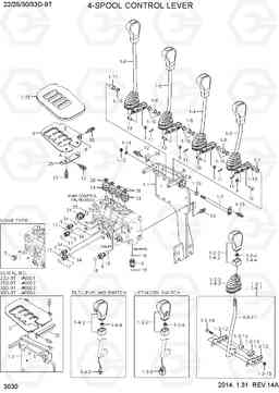 3030 4-SPOOL CONTROL LEVER 22/25/30/33D-9T, Hyundai