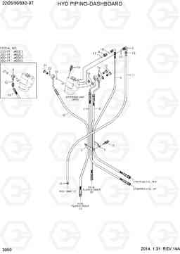 3050 HYD PIPING-DASHBOARD 22/25/30/33D-9T, Hyundai