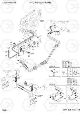 3060 HYD PIPING-FRAME 22/25/30/33D-9T, Hyundai