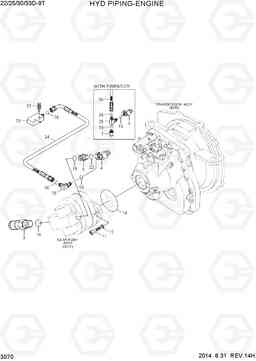 3070 HYD PIPING-ENGINE (HMC ENGINE) 22/25/30/33D-9T, Hyundai