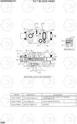 3360 TILT BLOCK ASSY 22/25/30/33D-9T, Hyundai