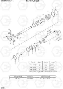 3420 TILT CYLINDER 22/25/30/33D-9T, Hyundai