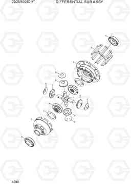 4090 DIFFERENTIAL SUB ASSY 22/25/30/33D-9T, Hyundai