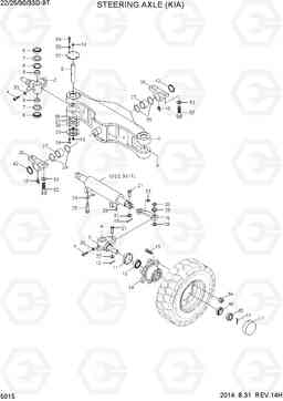 5015 STEERING AXLE (KIA) 22/25/30/33D-9T, Hyundai