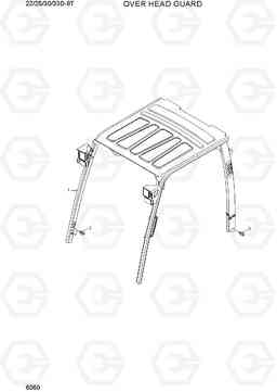 6060 OVERHEAD GUARD 22/25/30/33D-9T, Hyundai