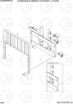 7452 CARRIAGE & B/REST (TS-MAST, 3.3TON) 22/25/30/33D-9T, Hyundai