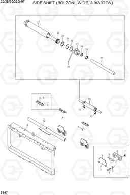 7647 SIDE SHIFT (BOLZONI, WIDE, 3.0/3.3TON) 22/25/30/33D-9T, Hyundai