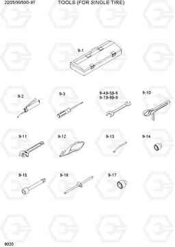 8020 TOOLS (FOR SINGLE TIRE) 22/25/30/33D-9T, Hyundai