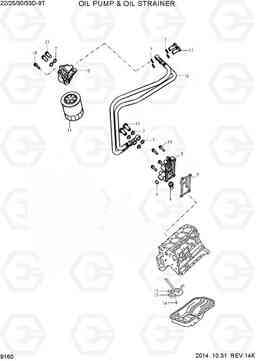 9160 OIL PUMP & OIL STRAINER 22/25/30/33D-9T, Hyundai