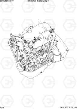 A010 ENGINE ASSY 22/25/30/33D-9T, Hyundai