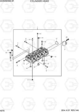 A070 CYLINDER HEAD 22/25/30/33D-9T, Hyundai