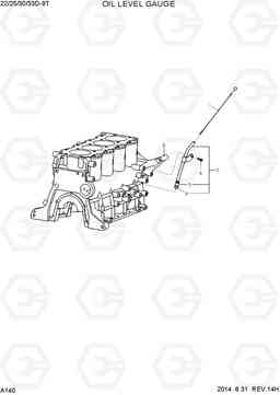 A140 OIL LEVEL GAUGE 22/25/30/33D-9T, Hyundai