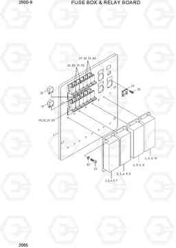 2065 FUSE BOX & RELAY BOARD 250D-9, Hyundai