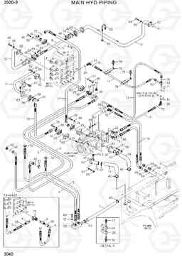 3040 MAIN HYD PIPING 250D-9, Hyundai